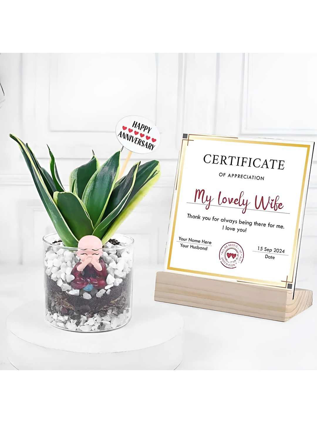 fnp Indoor Milt Sanseveiria  Plant With Blessing & Keepsake Duo Set - 5 Inch