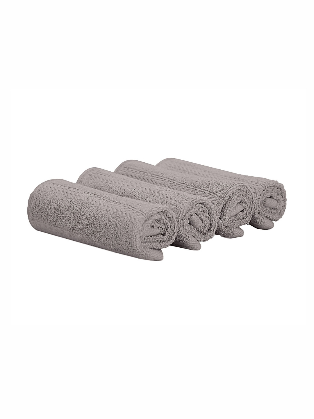 The Happy Pod 4 Piece Grey 530 GSM High Absorbent Bamboo Cotton Face Towels