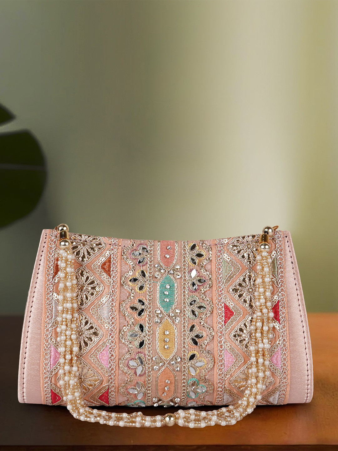 PLANX Embroidered Box Clutch