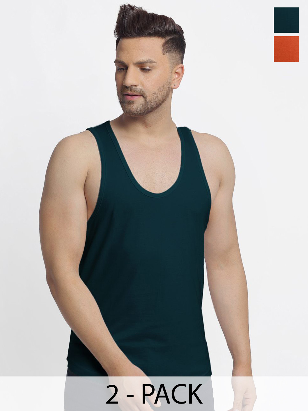 Friskers Men Pack Of 2 Gym Innerwear Vests 180325CLC-36-43