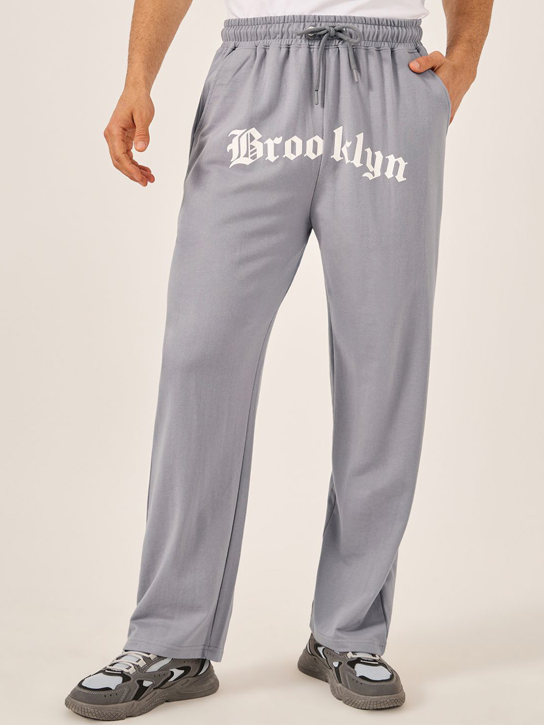 Styli Men Gothic Big Text Placement Print Oversized Jogger