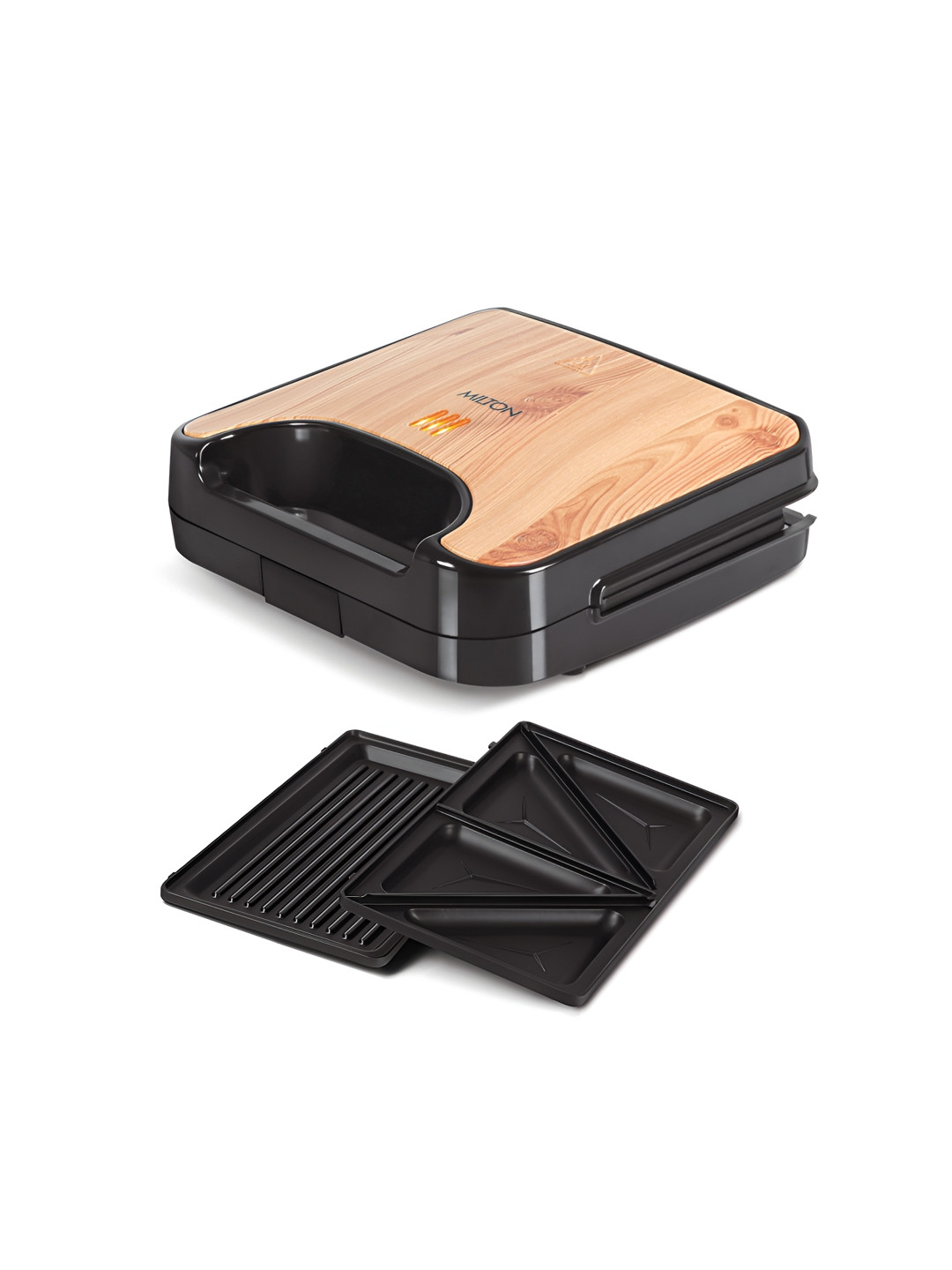 Milton Sandwich & Grill HSM002 2-IN-1 Electric Toaster with Detachable Plates 850 Watt