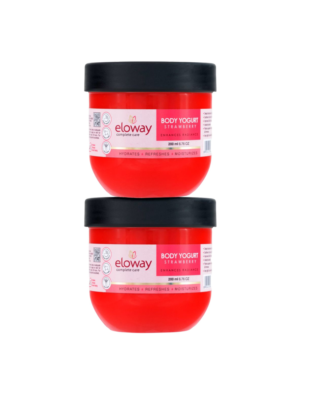 Leeford Set Of 2 Strawberry Body Yogurt For Moisturising 200 ml Each