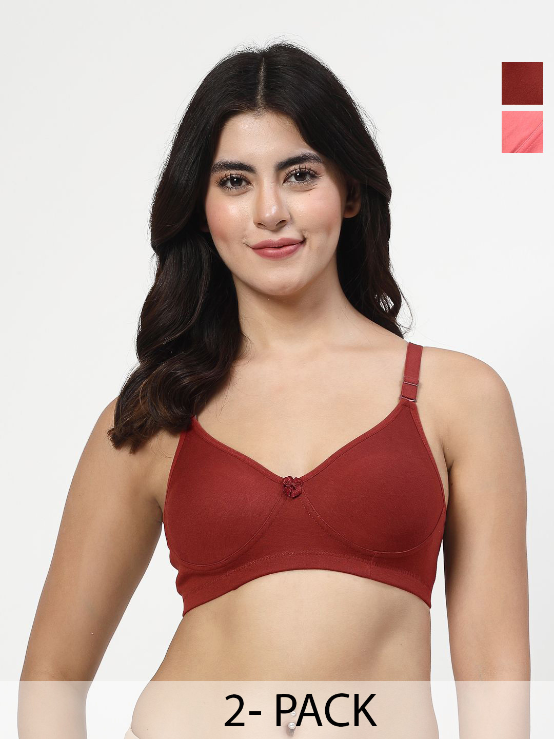 LILY Women Pack Of 2 Full Coverage T Shirt Bra