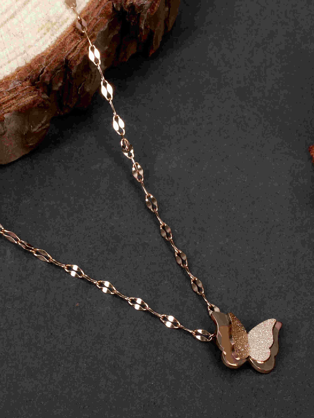 Cazines Rose Gold-Plated Necklace