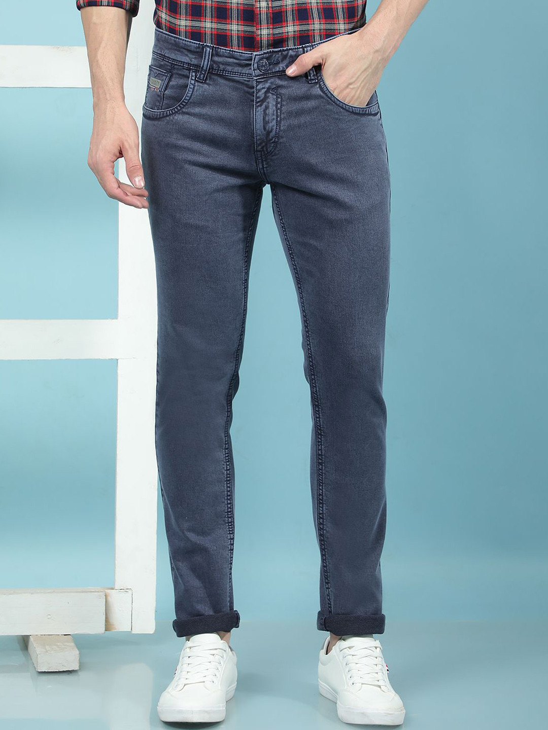 Canary London Men Smart Low-Rise Light Fade Skinny Fit Stretchable Jeans