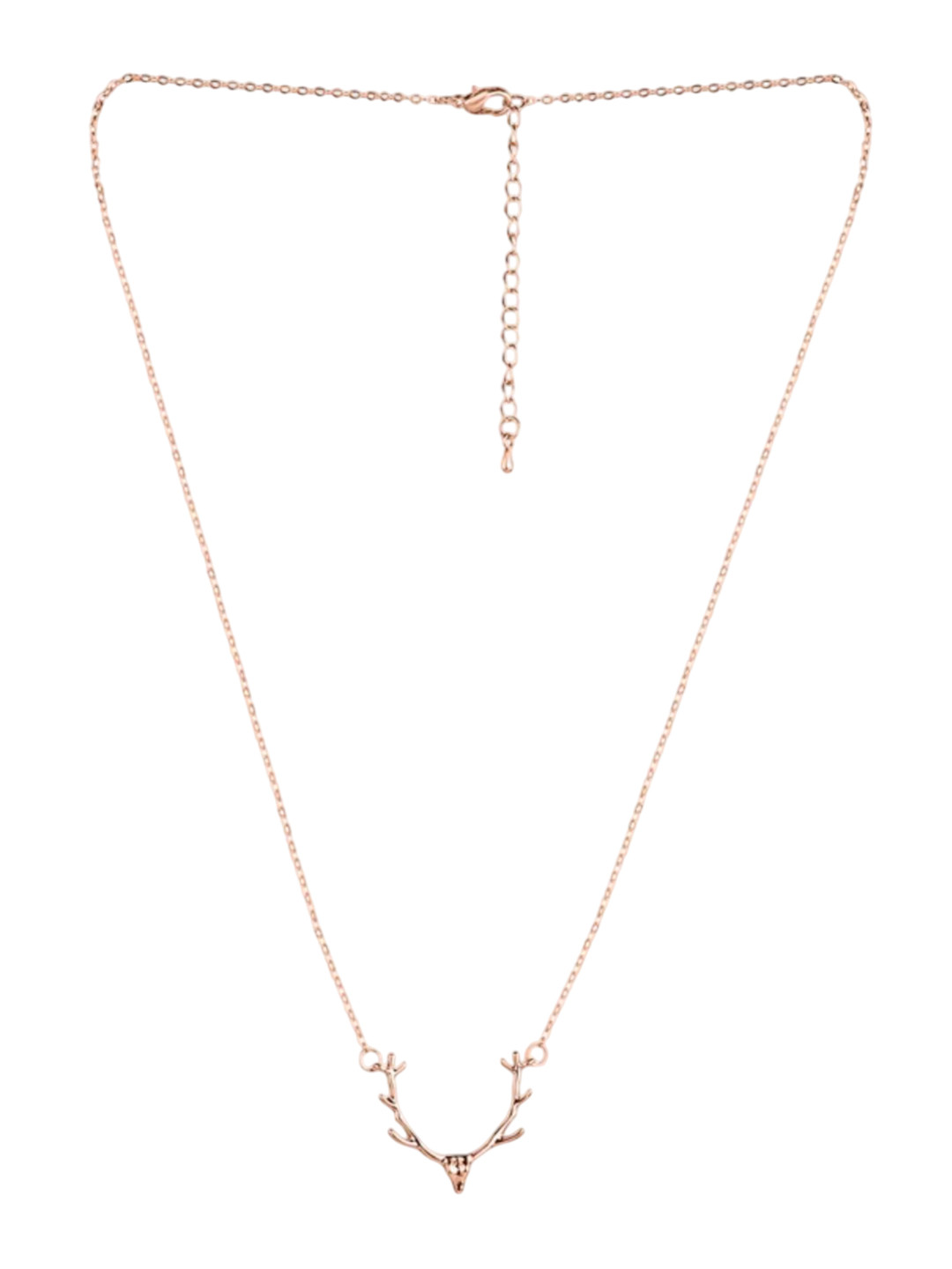 FAB COUTURE Rose Gold-Plated Elegant Deer Necklace
