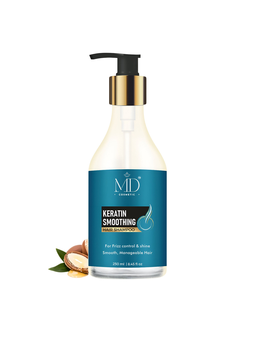 MD COSMETIC Keratin Smoothing Shampoo For Damaged Hairs - 250 ml