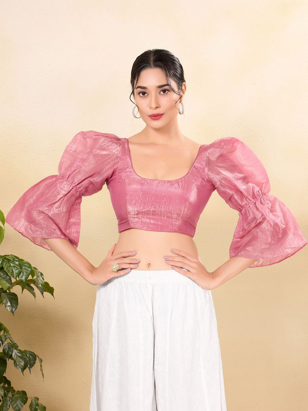 VAMAS - THE DESIGNER BLOUSES Square Neck Padded Saree Blouse