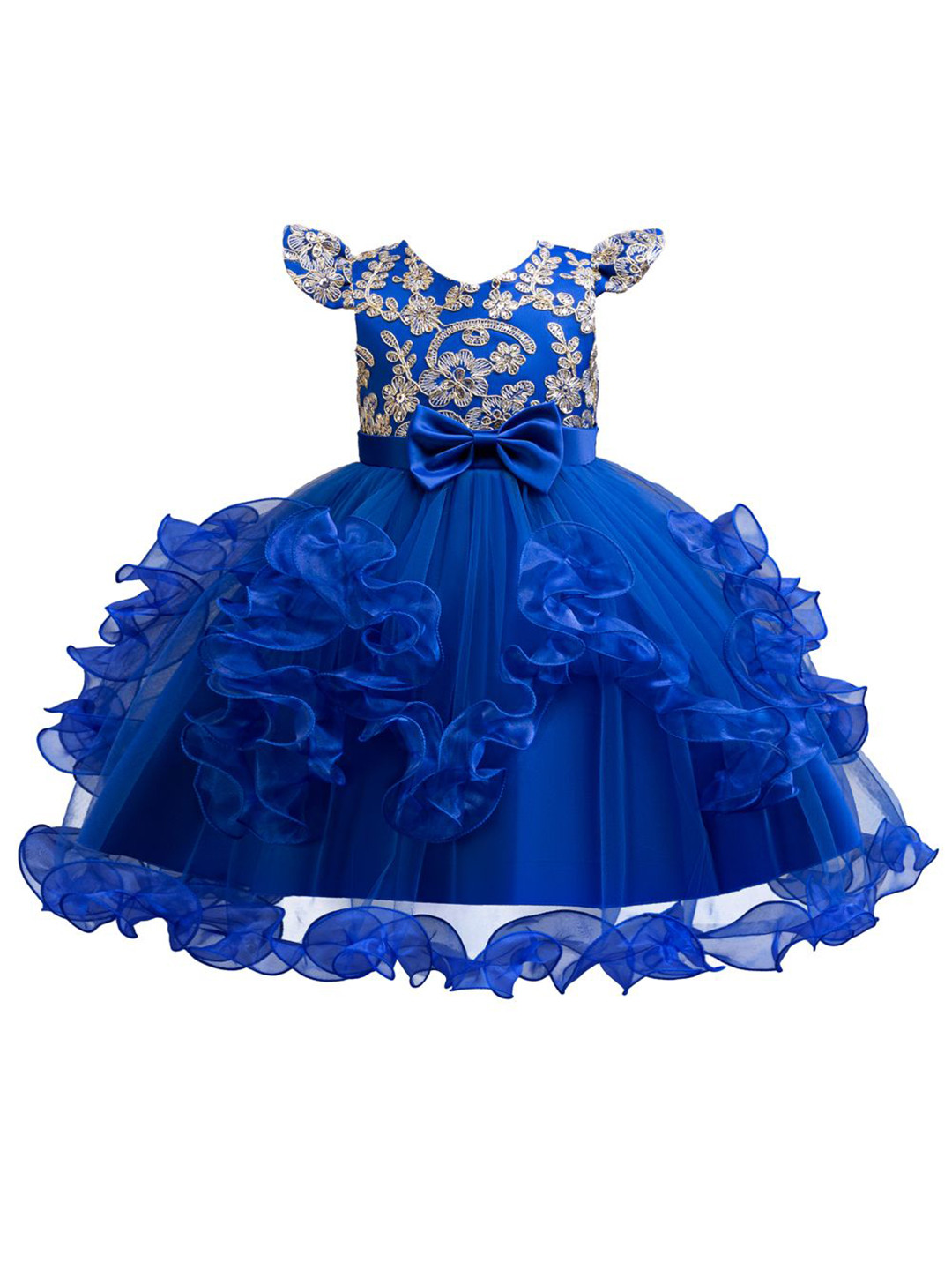 StyleCast x Revolte Girls Net Gown Bow Detail Tulle Dress