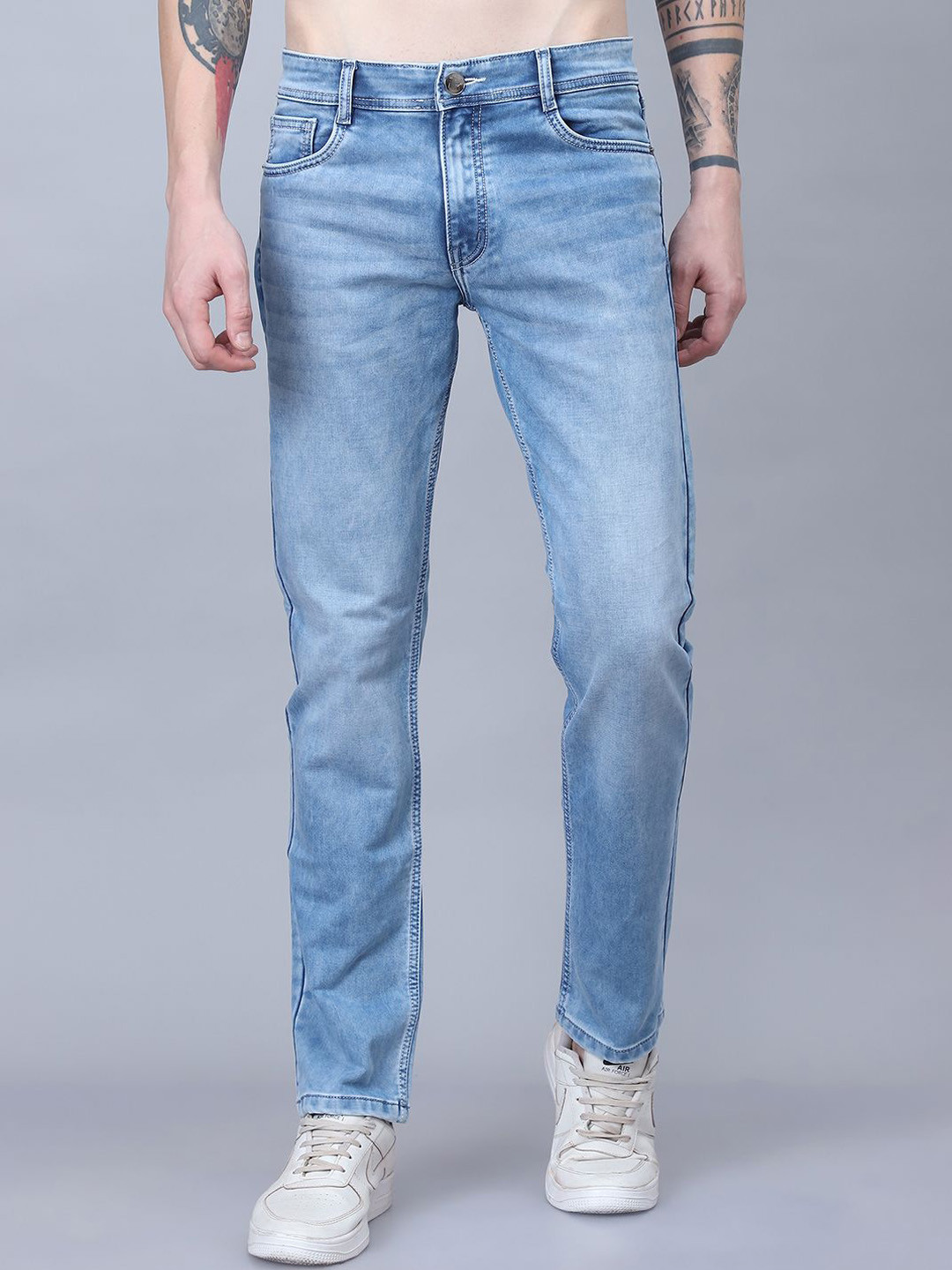 BUNCH OF BAD Men Heavy Fade Stretchable Jeans