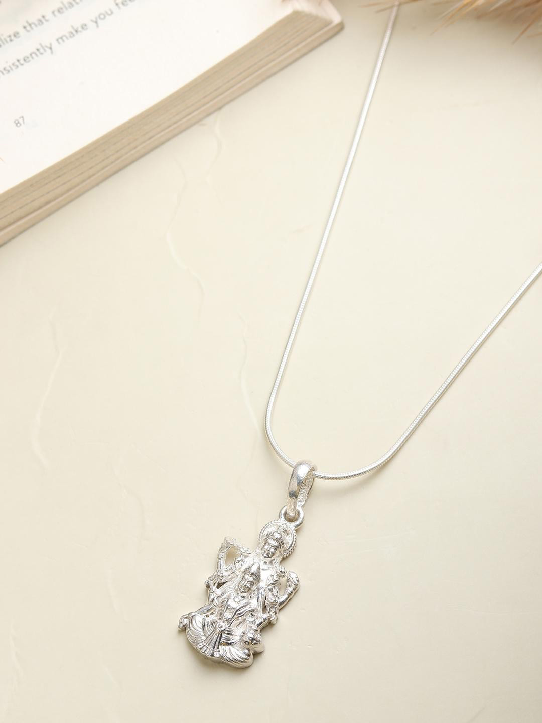 Metronaut 925 Sterling Silver Vishnu Laxmi Pendant