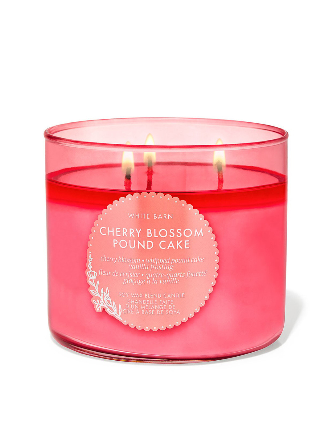 Bath & Body Works Cherry Blossom Pound Cake 3-Wick Candle - 411 g