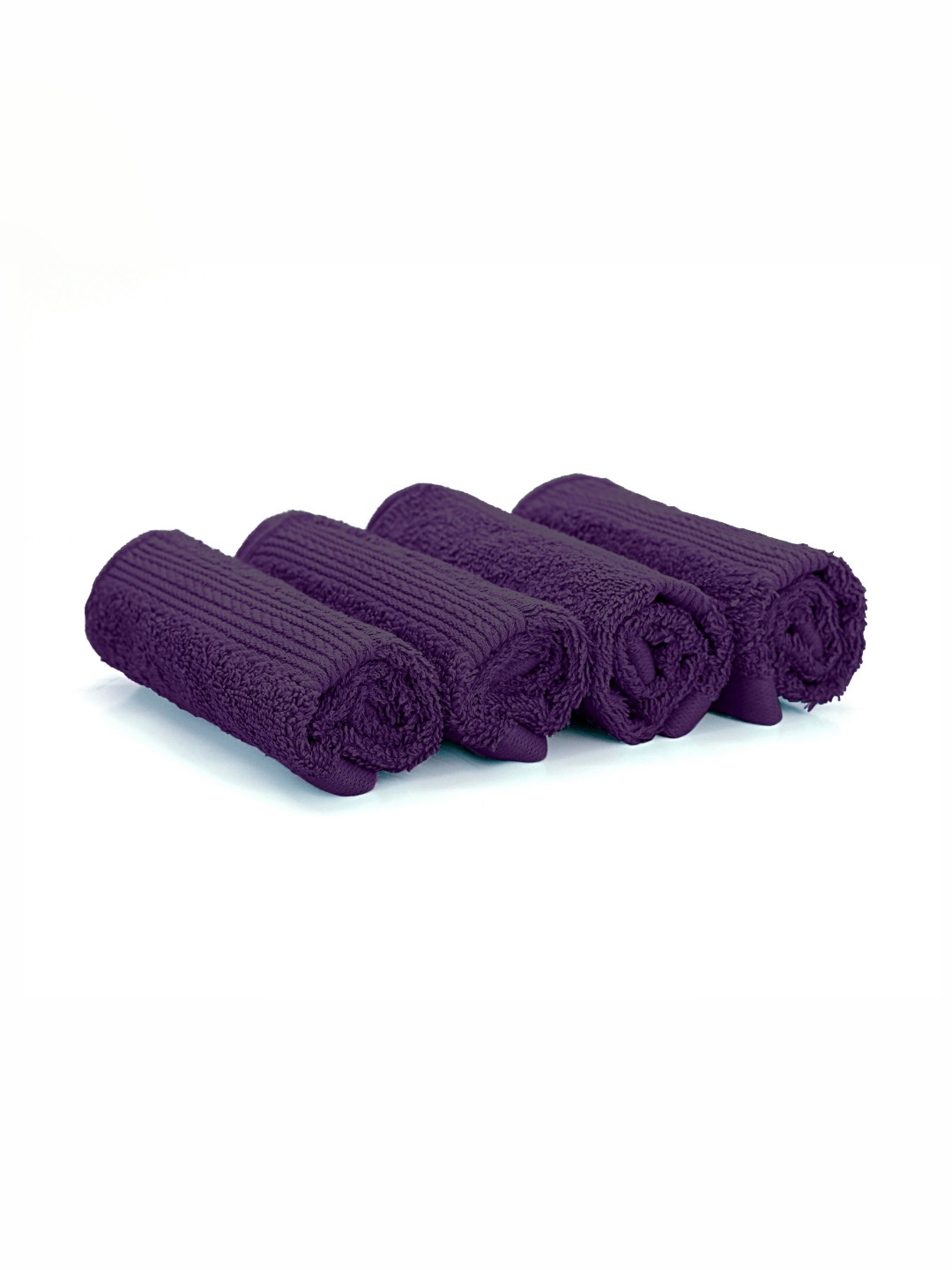 The Happy Pod 4 Piece Purple 500 GSM High Absorbent 100% Cotton Face Towels