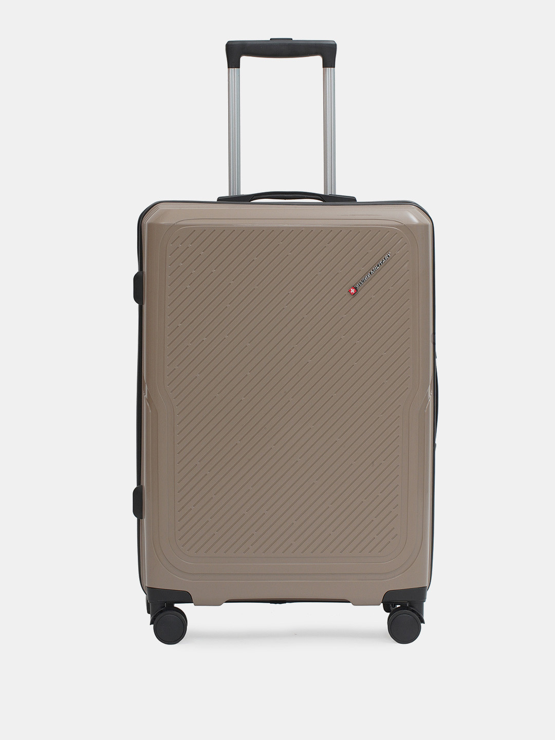 SWISS MILITARY Calvin Hard Sided 360 Rotating Wheels Luggage Trolley Suitcase