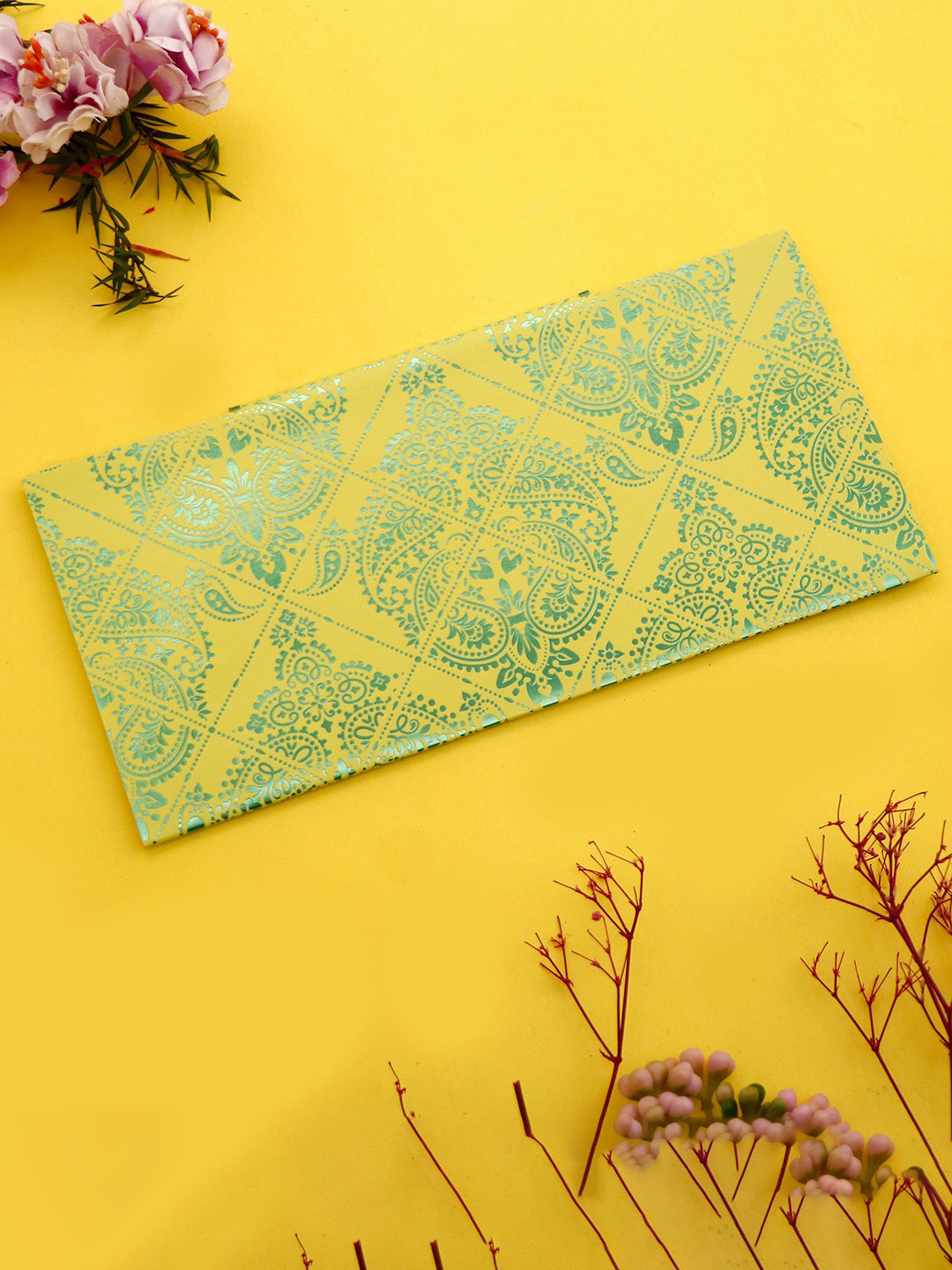 Archies 10 Piece Self Design Mettalic Foil Englossed Shagun Envelope Stationery