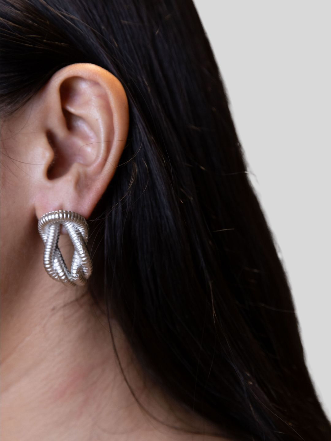 House of Pehr Silver-Plated Contemporary Braided Drop Earrings