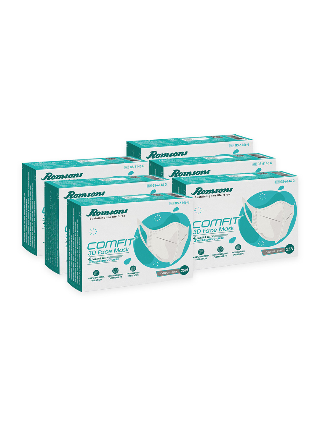 Romsons 150-Pcs 4-Ply Outdoor Anti-Pollution & Disposable Masks