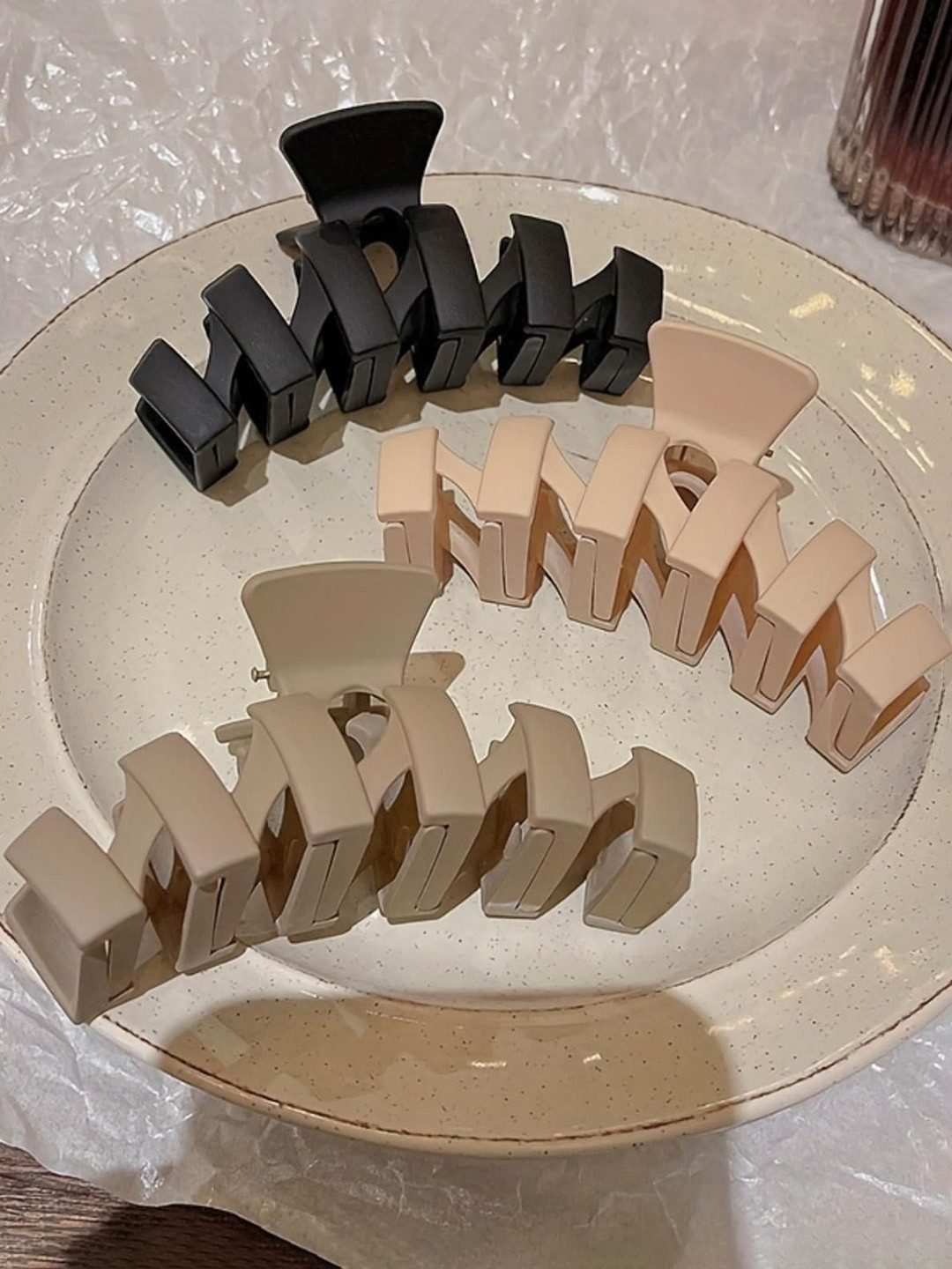 CHANDERKASH Women Set of 3 Non-Slip Grip Claw Clip