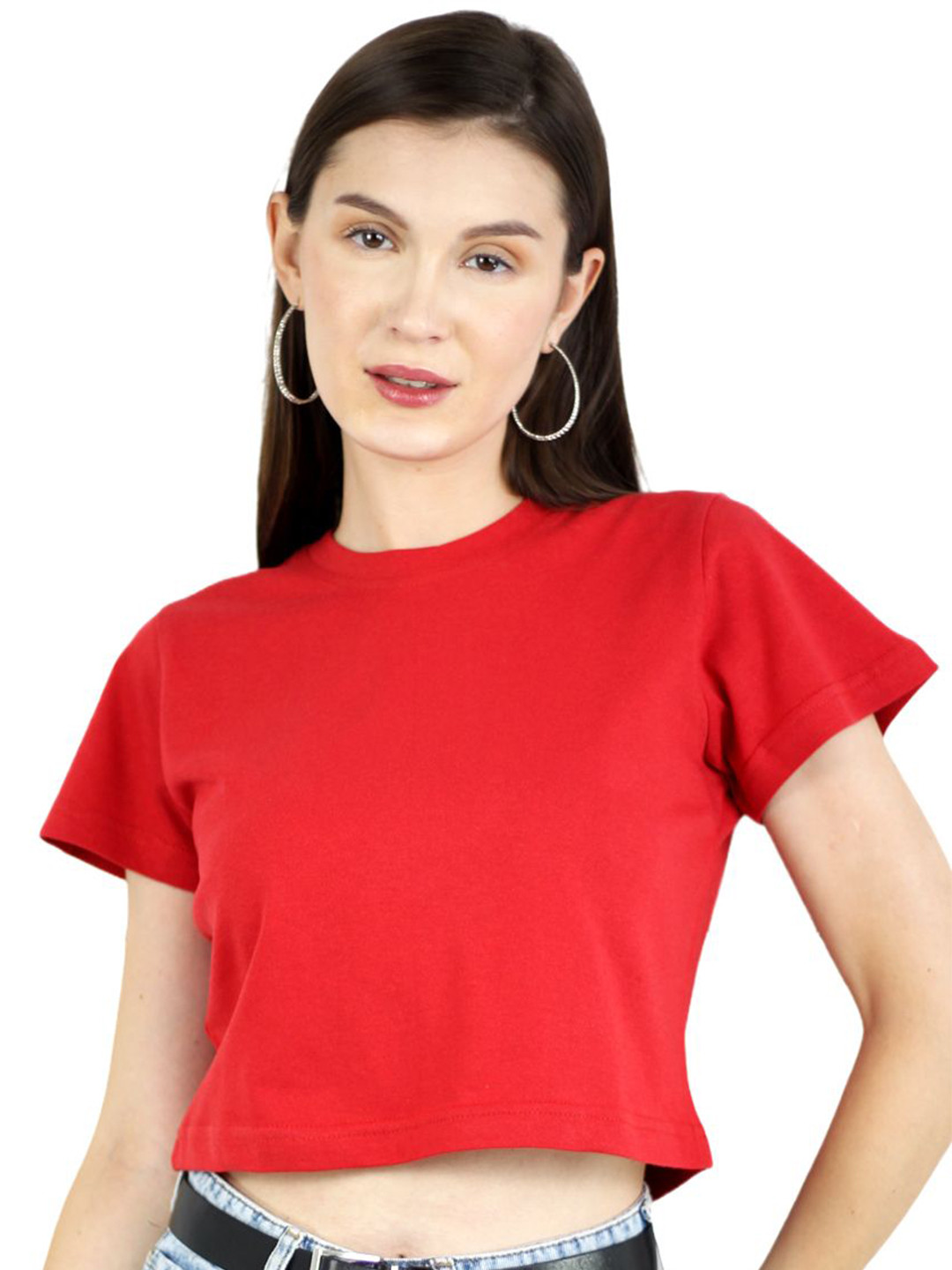 ARTYSKA Cotton Half Sleeves Crop Top