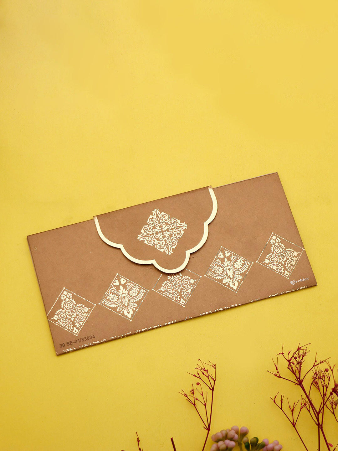 Archies 10 Piece Self Design Mettalic Foil Englossed Shagun Envelope Stationery