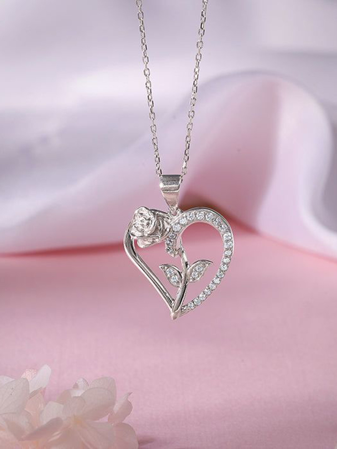 GIVA Silver-Plated Square Pendants with Chains