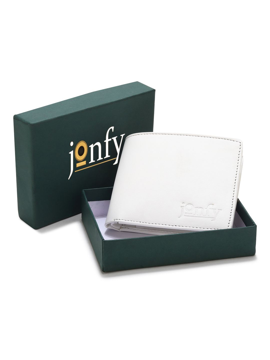 JONFY Men PU Two Fold Wallet