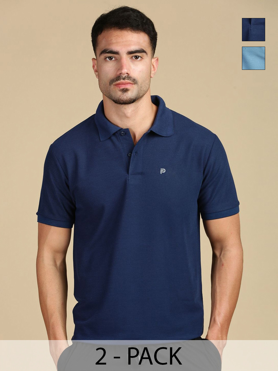 LUX PARKER Men 2 Polo Collar T-shirt