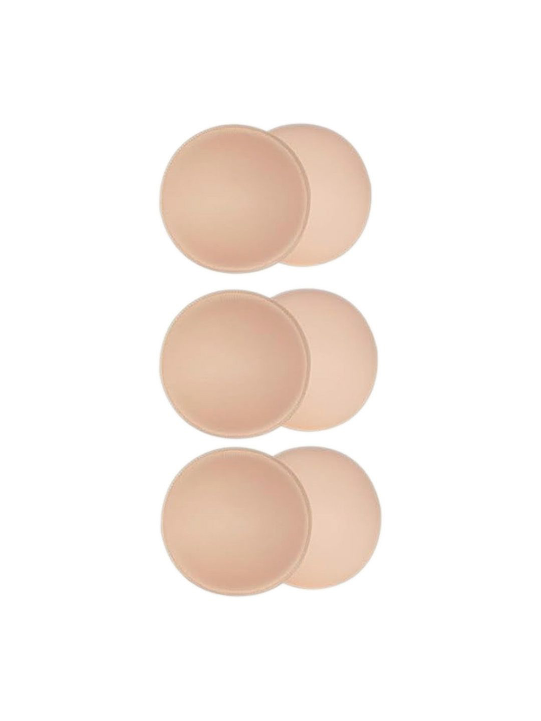 SECRETS BY ZEROKAATA Pack of 3 Reusable Round Breast Enhancer Bra Insert Pads for Women