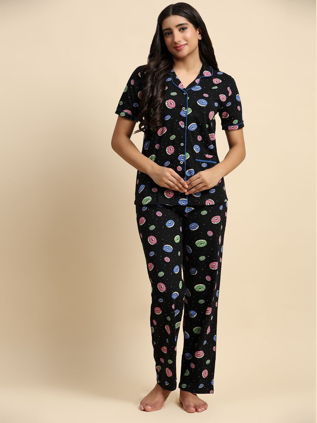 BLUWEEA Printed Night suit