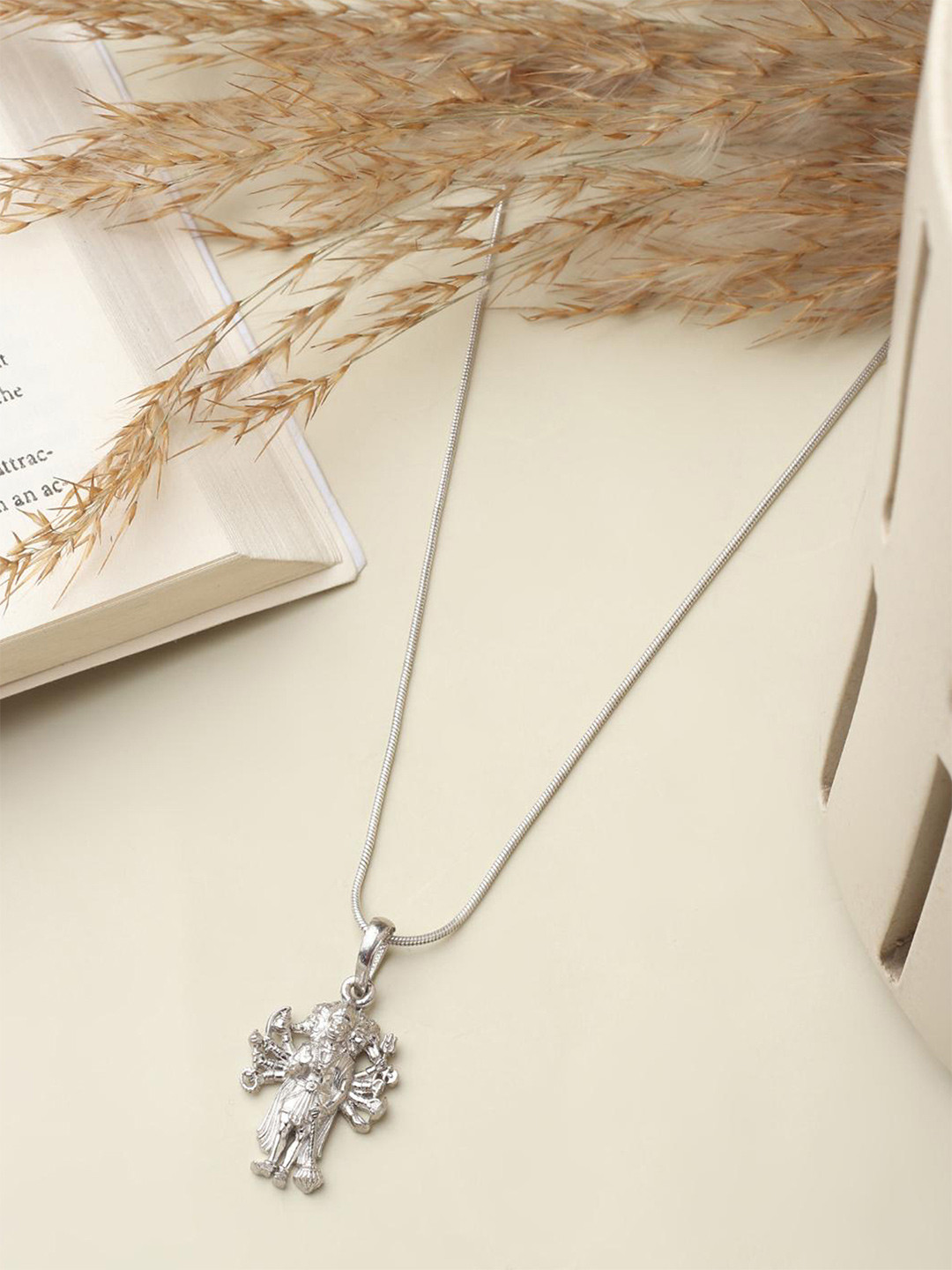 Metronaut 92.5 Sterling Silver Contemporary Shaped Panchmukhi Hanuman Pendant