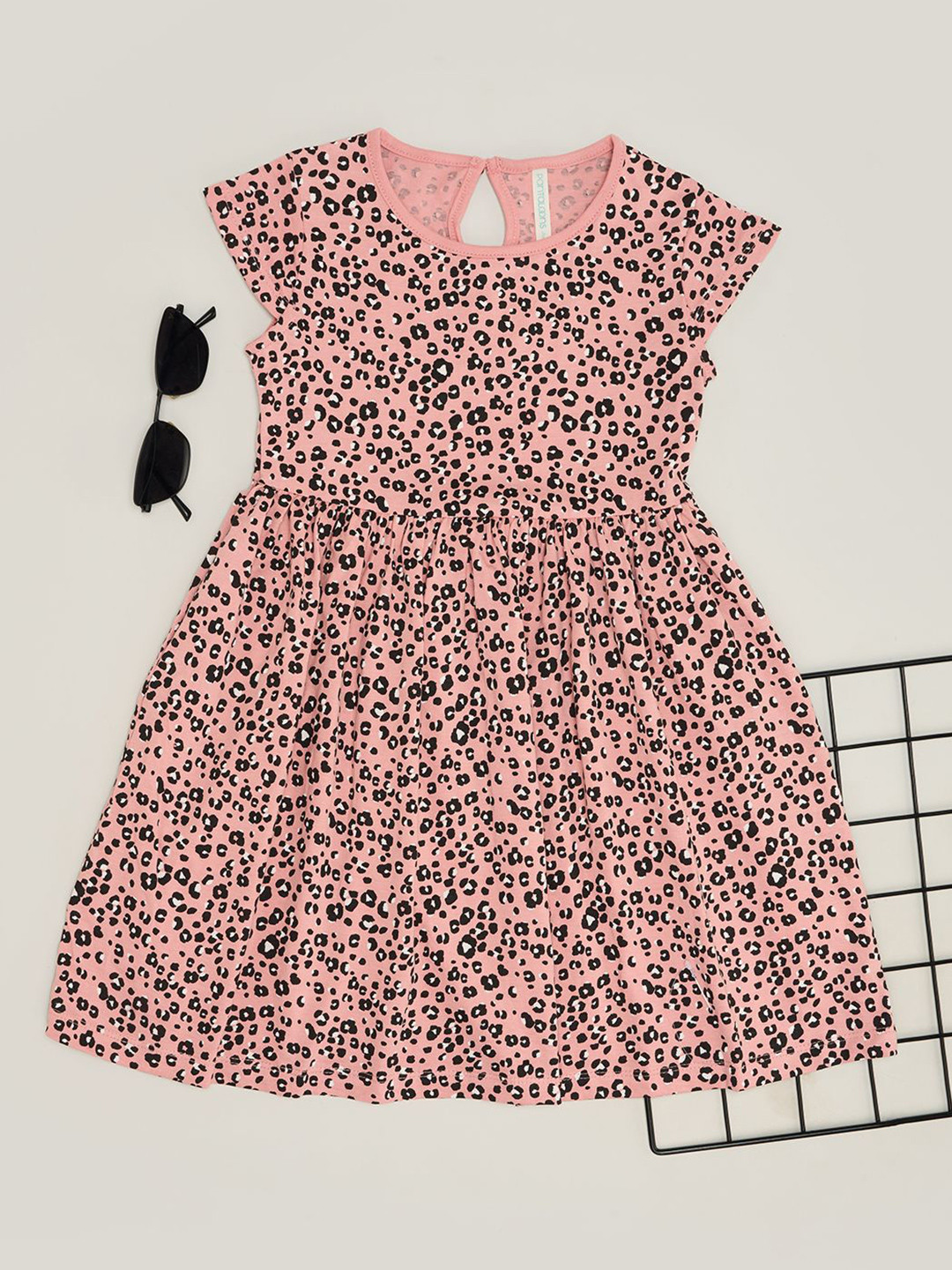 Pantaloons Junior Girl Animal Print Fit & Flare Dress