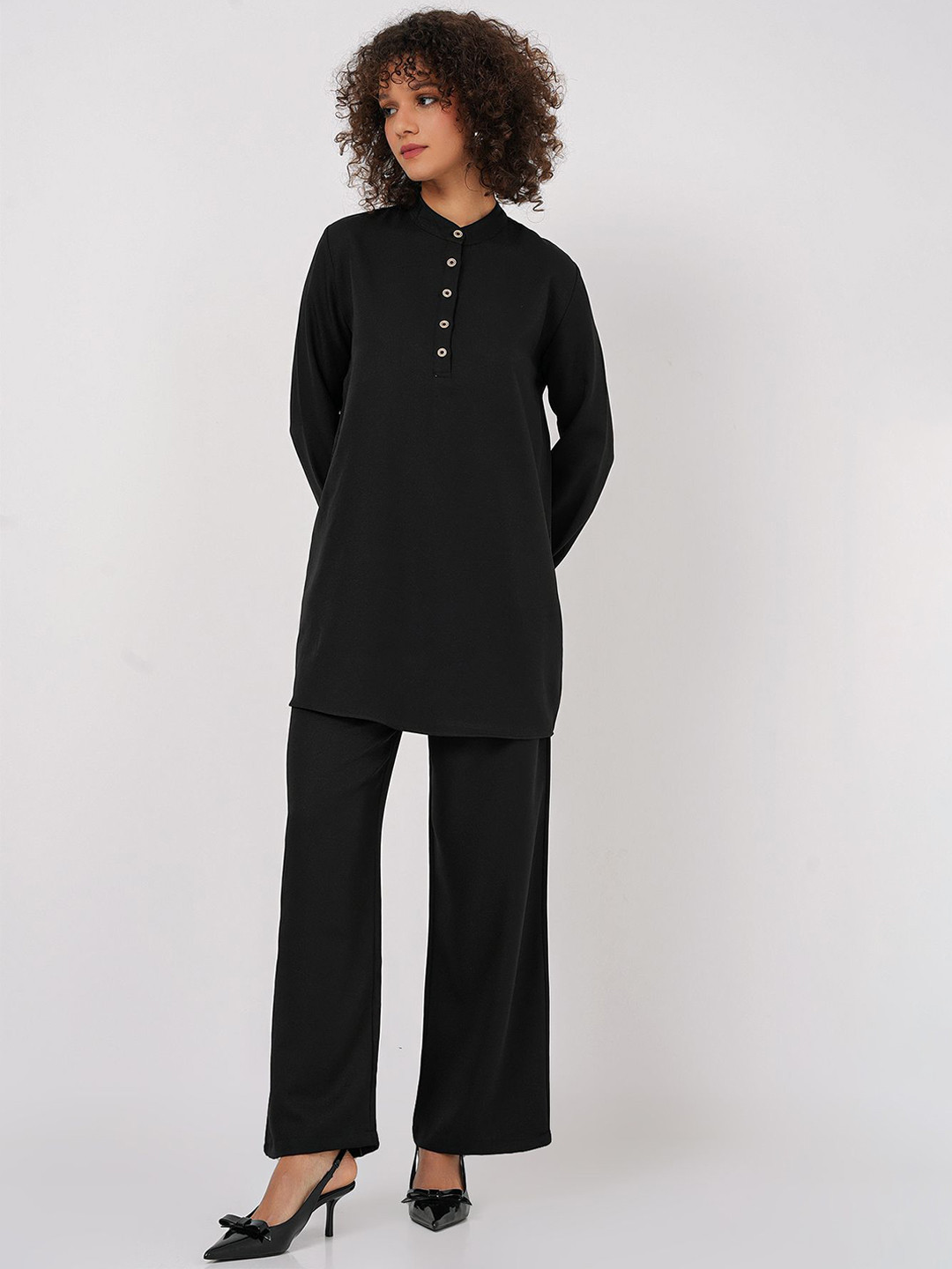 BIGDART Mandarin Collar Neck Tunic With Trousers