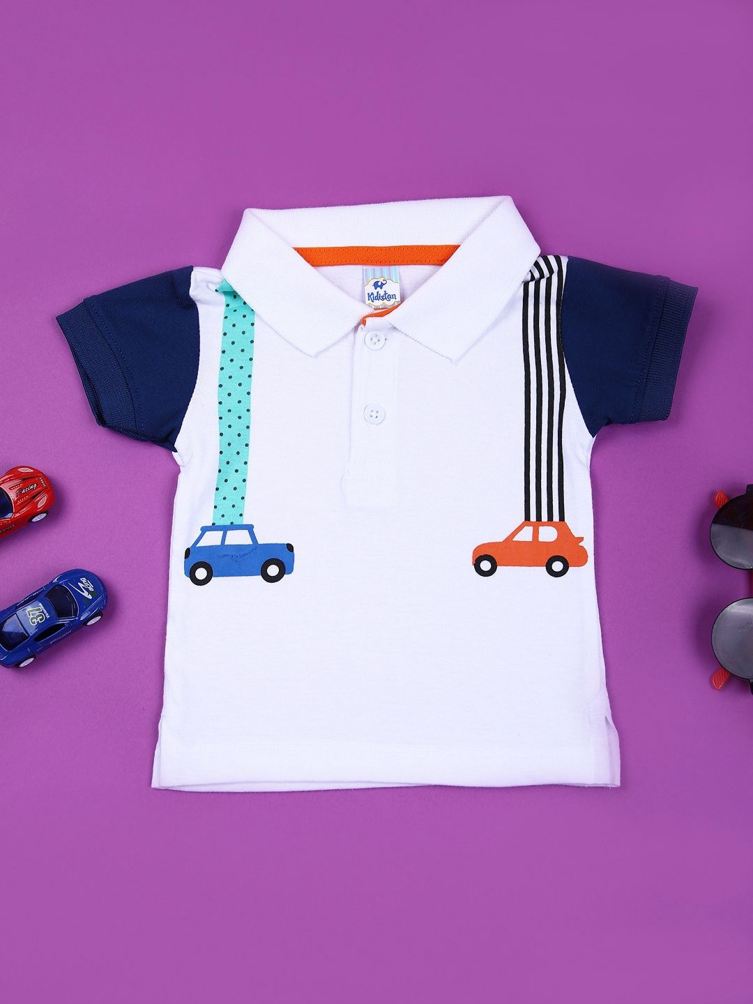 V-Mart Boys Printed Polo Collar T-shirt