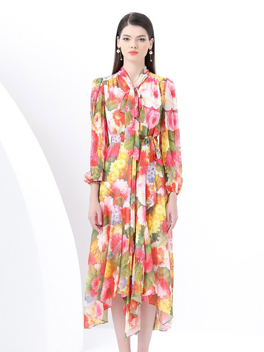 JC Collection Women Floral Printed Fit and FlareDress