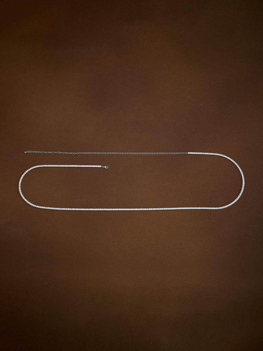 Kushal's Fashion Jewellery Cubic Zirconia Embellished Bridal Waist Chain Saree Accessories