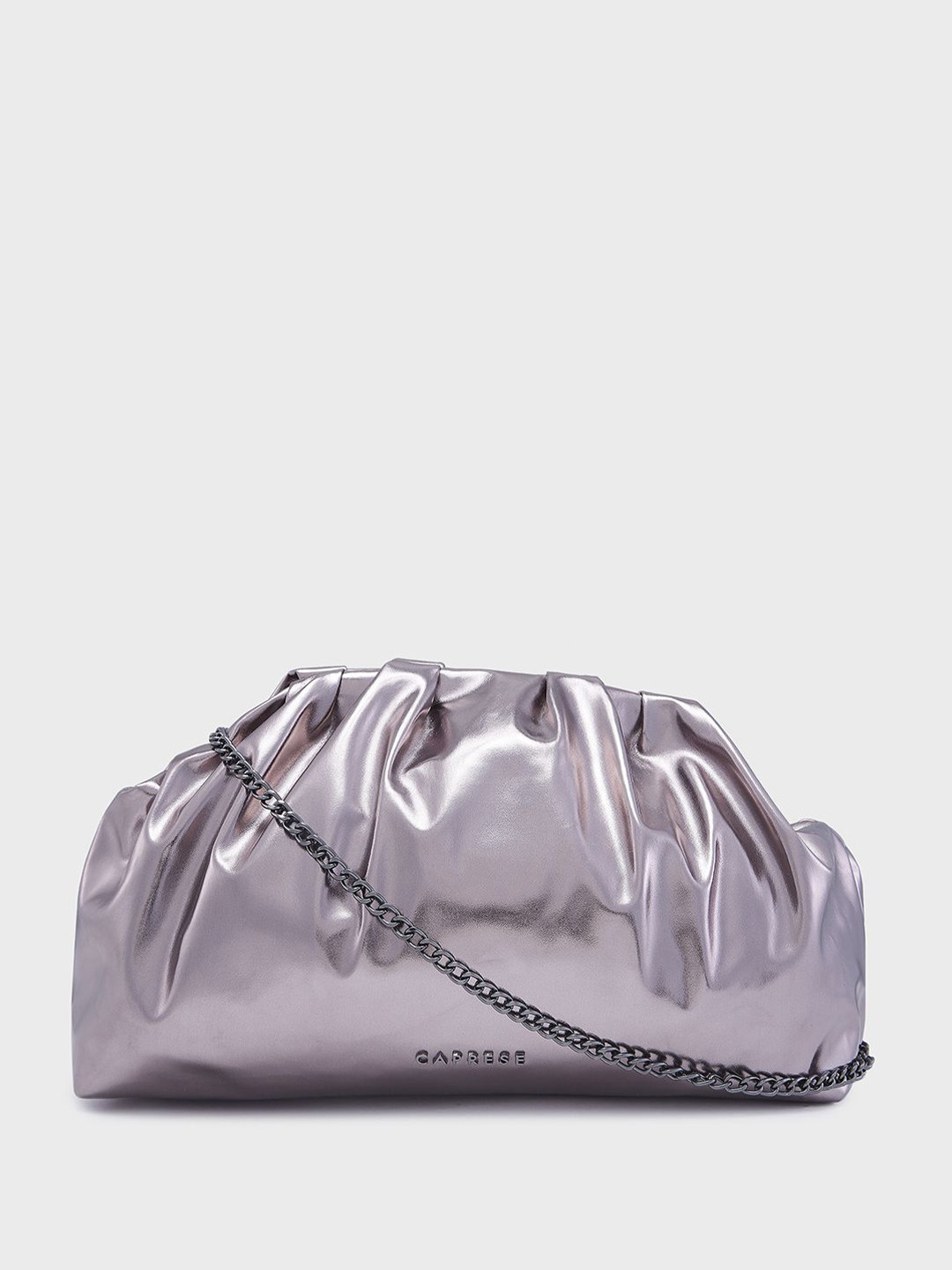 Caprese Roxene Women Gunmetal Small Clutch