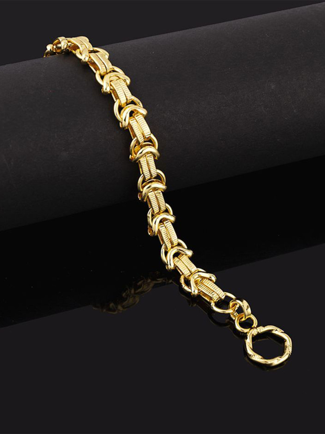 SANAA CREATIONS Unisex Brass Gold-Plated Wraparound Bracelet