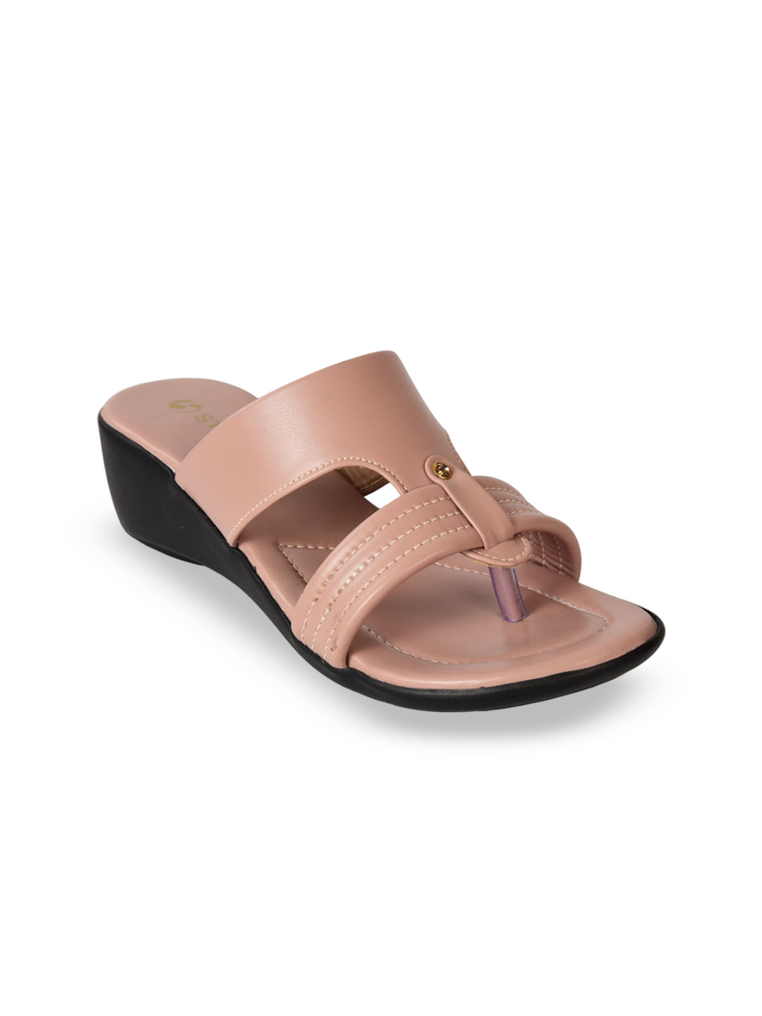 STICY Wedge Sandals with Buckles