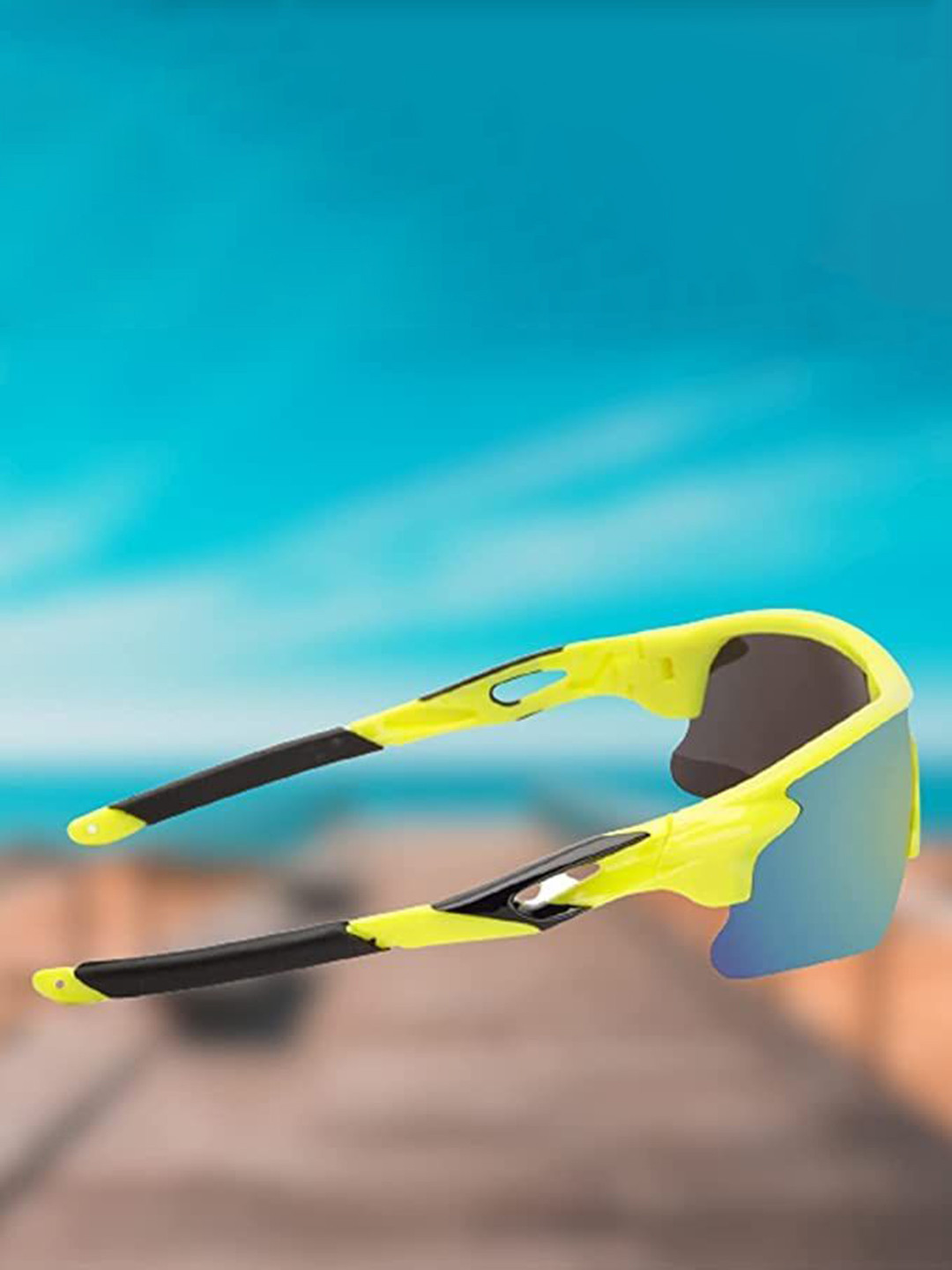 ISHICO Unisex Sports Sunglasses with UV Protected Lens T-20.Sports.Yellow.V1