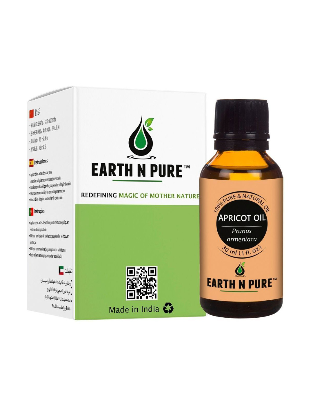 EARTH N PURE Apricot Oil Natural & Therapeutic Grade - 30 ml