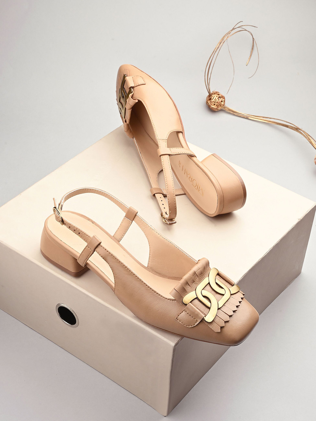 MIORAH Women Slingback Block Heel