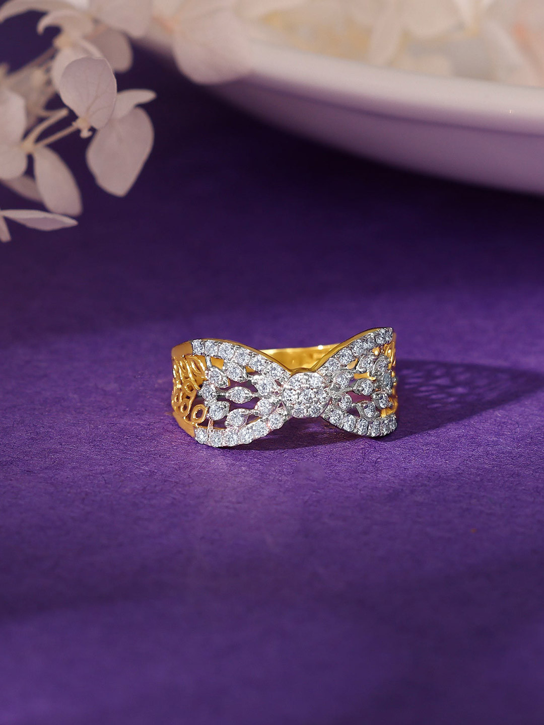 GIVA Gold Perpetual Love Diamond Ring-2.1 gms