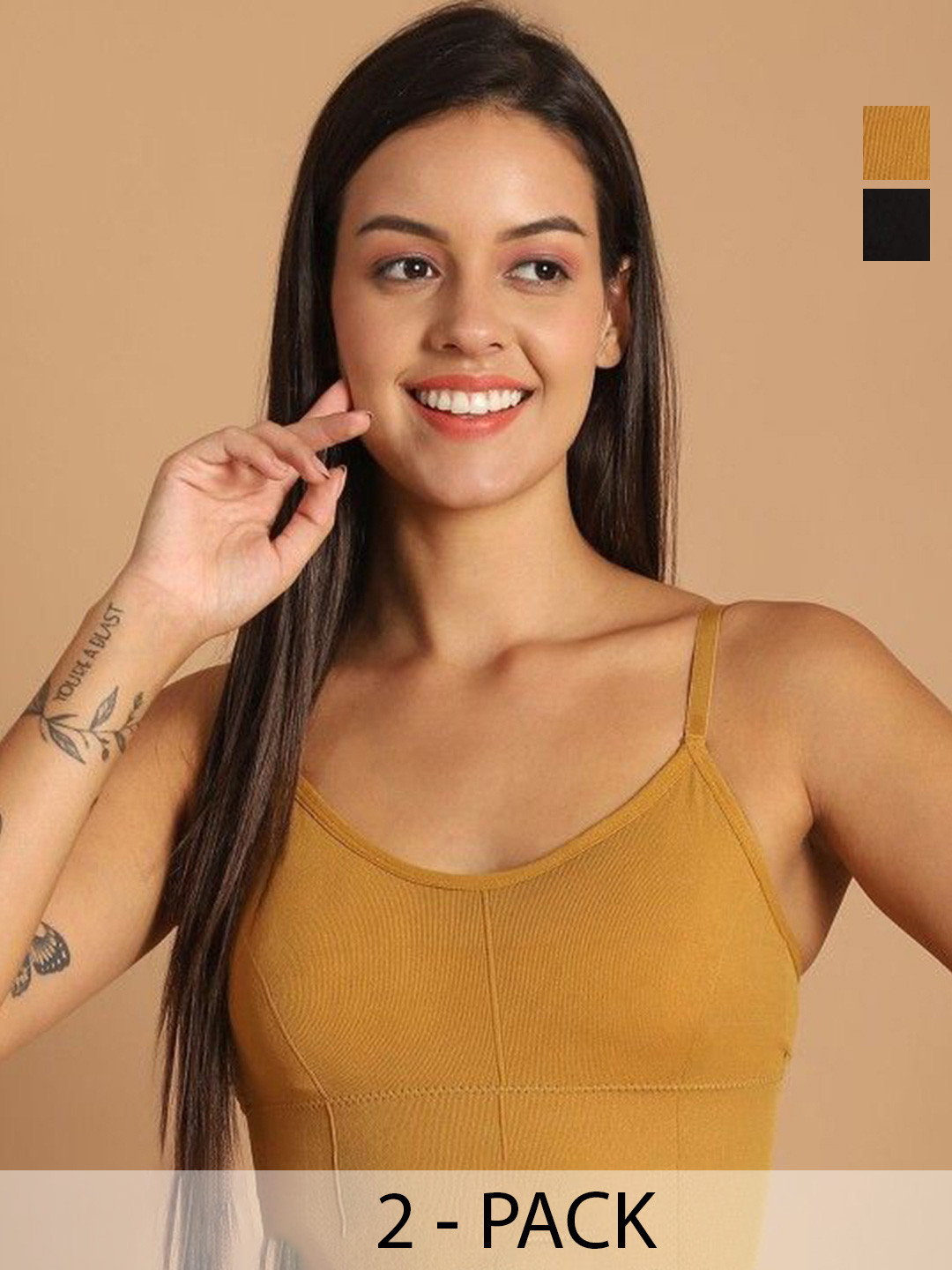 Taslar Pack Of 2 Full Coverage T-shirt Bra