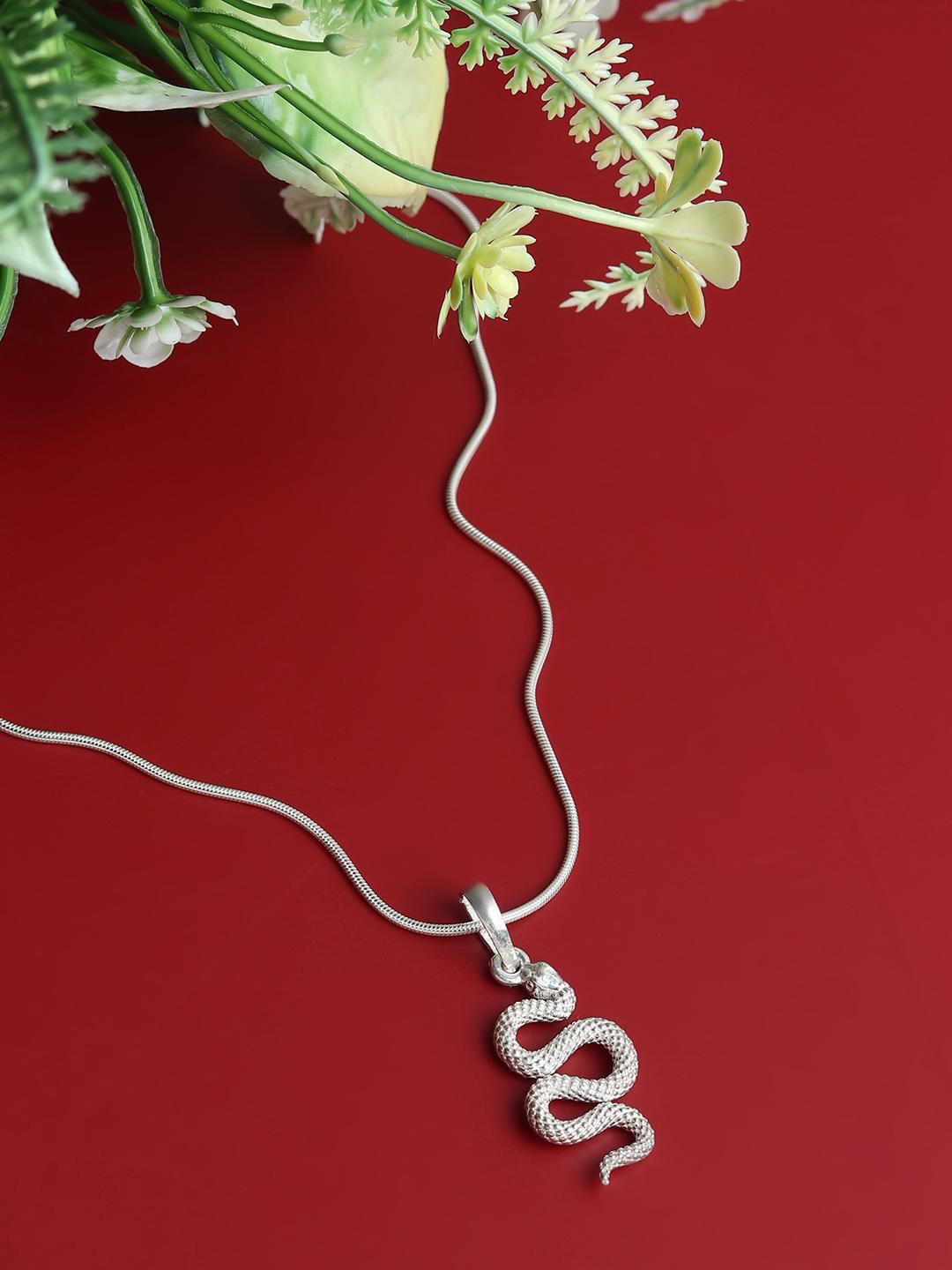 Metronaut 92.5 Sterling Silver Contemporary Shaped Snake Pendants