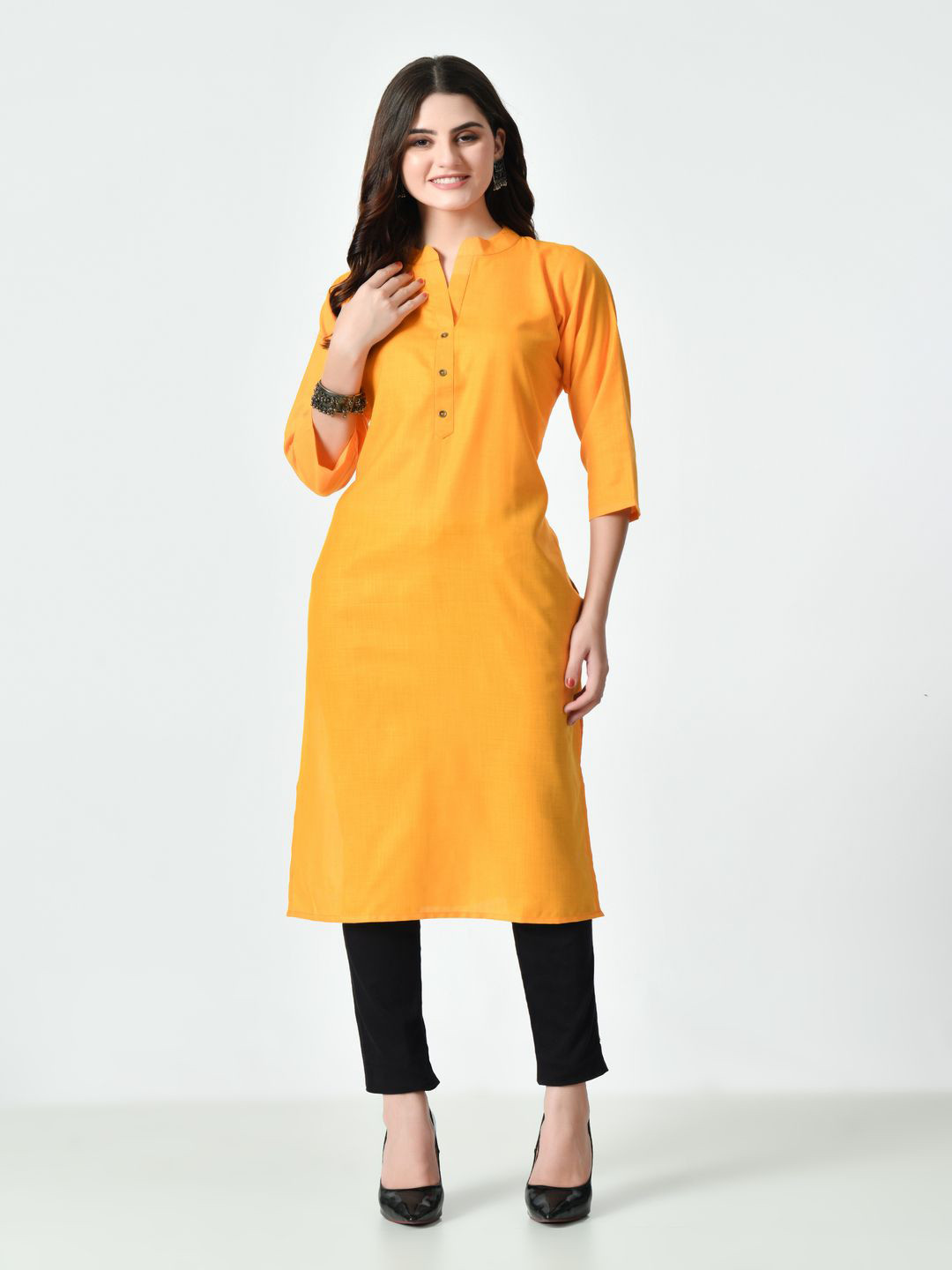 MAURYA Mandarin Collar Straight Kurta