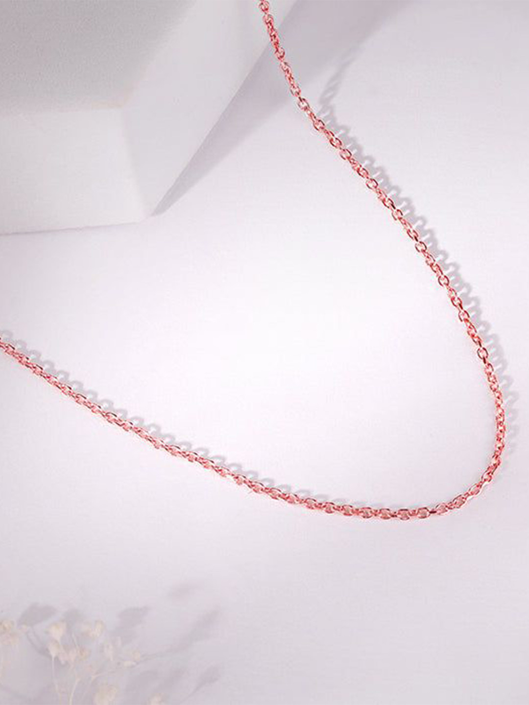 GIVA Silver Rose Gold-Plated Chain