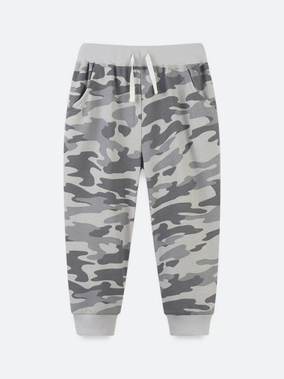 Oh Rare Boys Camouflage Printed Cotton Mid-Rise Joggers