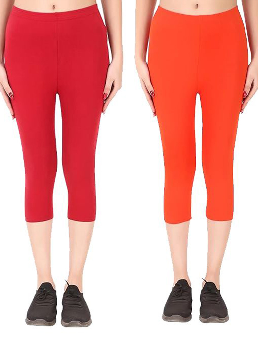 LOVO Girl Pack Of 2 Skinny Fit Capris