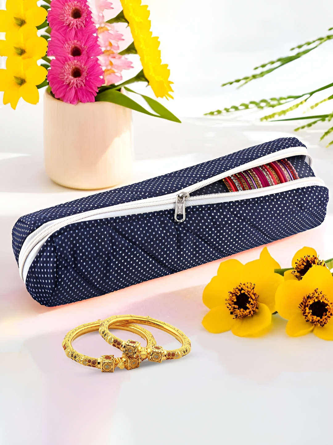 Aura Bangles Pouch Blue Jewellery Organiser
